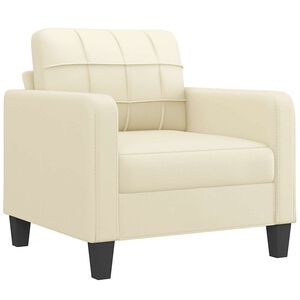 vidaXL Kreslo kr&eacute;mov&eacute; 60 cm umel&aacute; koža