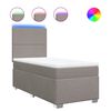 vidaXL Posteľn&yacute; r&aacute;m boxspring s matracom sivohned&yacute; 90x190 cm l&aacute;tka