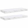 vidaXL Stenn&aacute; polica 2 ks Biely mramor 60 x 23,5 x 3,8 cm