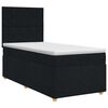 vidaXL Posteľ boxspring s matracom Čierna 100 x 200 cm L&aacute;tka