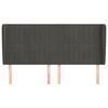 vidaXL Čelo postele so záhybmi tmavosivé 183x23x118/128 cm zamat