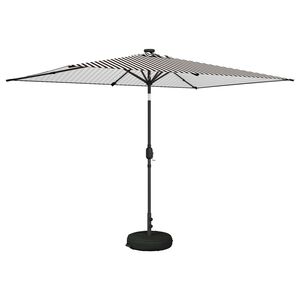 vidaXL Z&aacute;hradn&yacute; slnečn&iacute;k s LED svetlami a z&aacute;kladňou 200 x 300 cm