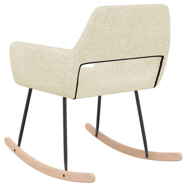 vidaXL Hojdacie kreslo kr&eacute;mov&eacute; l&aacute;tkov&eacute;