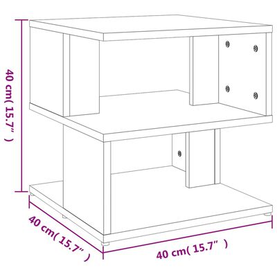 vidaXL Príručný stolík betónovosivý 40x40x40 cm drevotrieska