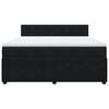 vidaXL Posteľn&yacute; r&aacute;m boxspring s matracom čierny 180x200 cm zamat