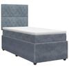 vidaXL Posteľ boxspring s matracom Tmavosiv&aacute; 90 x 190 cm Zamat