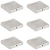 vidaXL Pyram&iacute;dov&eacute; krytky na plotov&eacute; stĺpiky 6 ks 101x101 mm pozinkovan&yacute; kov