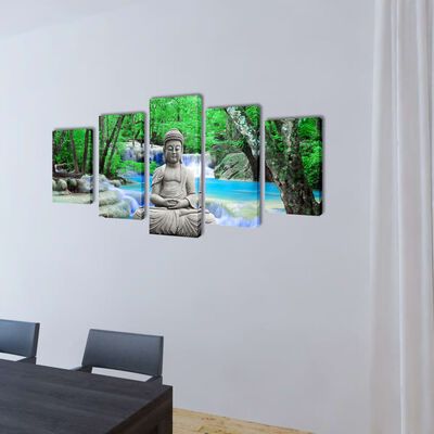 Sada obrazov na stenu, motív Buddha 200 x 100 cm