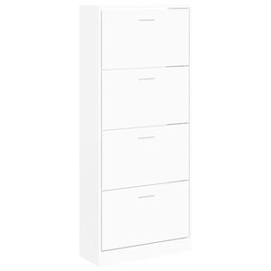 vidaXL Botn&iacute;k biely 63x24x147 cm spracovan&eacute; drevo