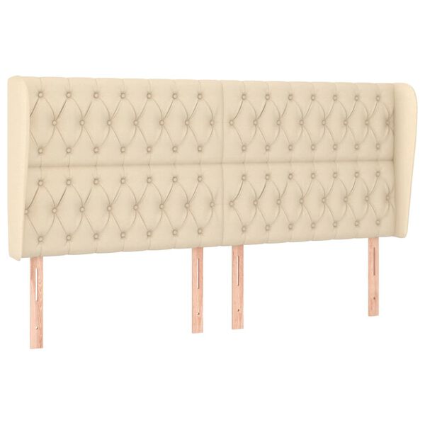 vidaXL Čelo postele so z&aacute;hybmi kr&eacute;mov&eacute; 203x23x118/128 cm l&aacute;tka