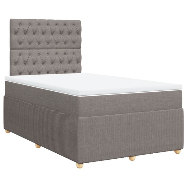 vidaXL Boxspring posteľ s matracom sivohned&aacute; 120x190 cm l&aacute;tka