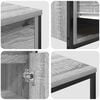 vidaXL Sada k&uacute;peľňov&eacute;ho n&aacute;bytku so z&aacute;suvkou 2 pcs Siv&yacute; sonoma a čierny