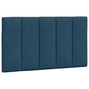 vidaXL Vank&uacute;&scaron; na čelo postele Hanko modr&yacute; 80 cm zamat