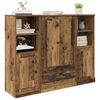 vidaXL Highboard so z&aacute;suvkou 3 pcs Star&eacute; drevo Kompozitn&eacute; drevo