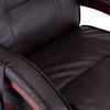 vidaXL Masážne sklápacie kreslo s podnožkou hnedé umelá koža