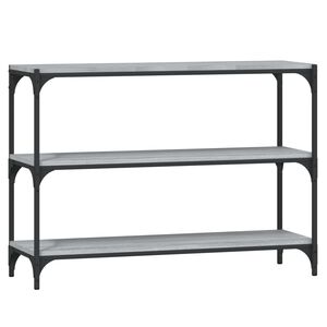 vidaXL Knižnica siv&yacute; dub sonoma 100x33x70,5 cm spracovan&eacute; drevo a oceľ
