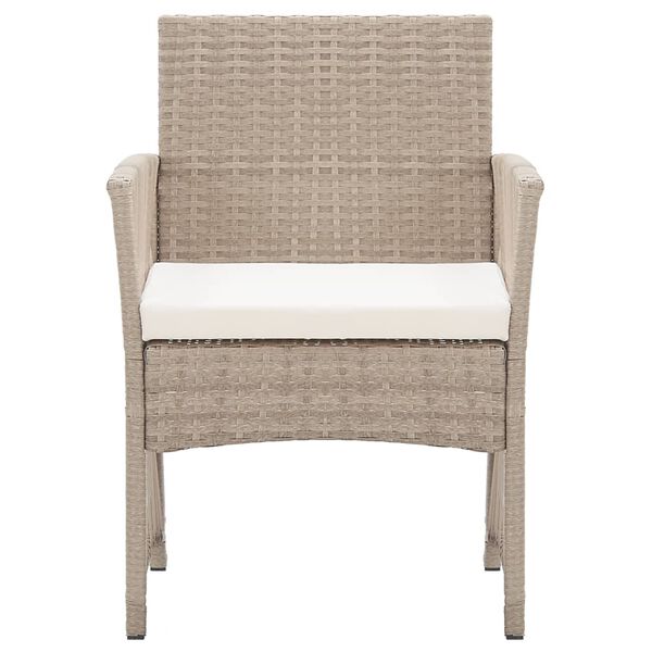 vidaXL Z&aacute;hradn&eacute; kresl&aacute; s podložkami 2 ks, b&eacute;žov&eacute;, polyratan