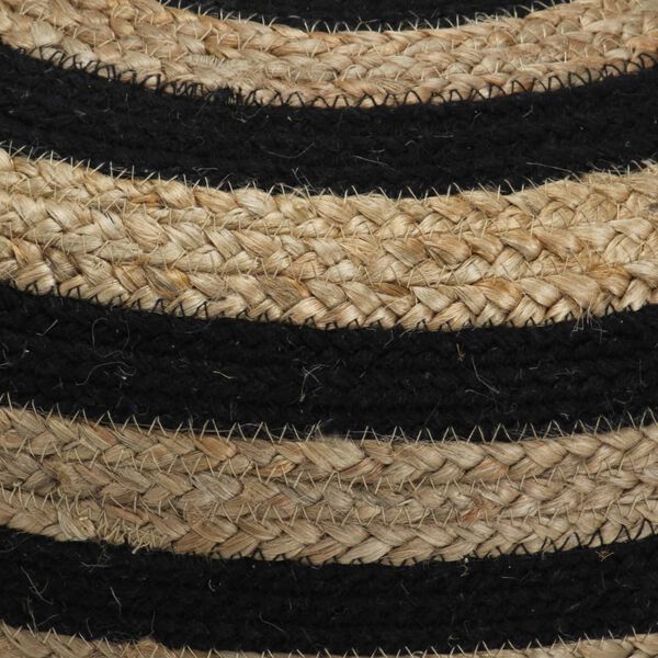 vidaXL Ručne vyroben&aacute; taburetka, čierna 40x45 cm, juta