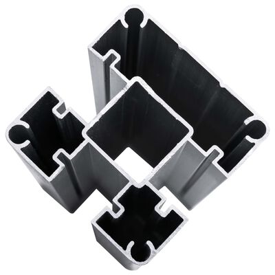 vidaXL WPC plotová sada 5 štvorcových + 1 zošikmený diel sivý 965x186 cm