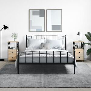 vidaXL Nočn&eacute; stol&iacute;ky 2 ks, dub sonoma 34x35,5x70 cm, kompozitn&eacute; drevo