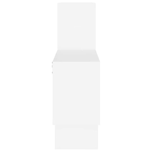 vidaXL Nástenná polica v tvare auta biela 82x15x51 cm kompozitné drevo