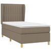 vidaXL Boxspring posteľ s matracom sivohned&yacute; 100x200 cm l&aacute;tka