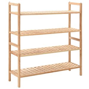 vidaXL Reg&aacute;l na top&aacute;nky z mas&iacute;vneho orechov&eacute;ho dreva 69x26x81 cm