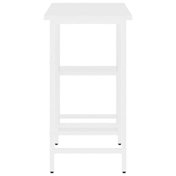 vidaXL Poč&iacute;tačov&yacute; st&ocirc;l, biely 80x40x72 cm, MDF a kov