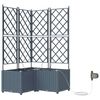 vidaXL Z&aacute;hradn&yacute; kvetin&aacute;č 3 pcs Svetlo &scaron;ed&aacute; 80 x 80 x 142 cm Plast
