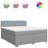 vidaXL Boxspring posteľ s matracom bledosiv&aacute; 180x200 cm l&aacute;tka