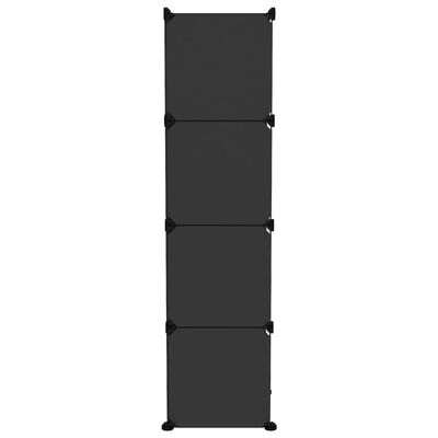 vidaXL Organizér v tvare úložných kociek s 9 kockami čierny PP