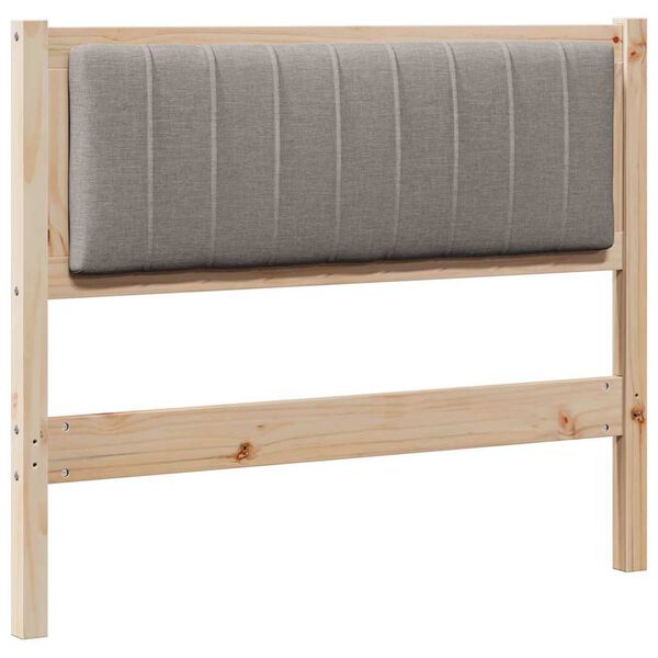 vidaXL Čal&uacute;nen&eacute; čelo postele Hned&aacute; 100 cm Mas&iacute;vne borovicov&eacute; drevo