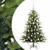 vidaXL Umel&yacute; vianočn&yacute; stromček s guľami 150 cm 150 LED Tepl&aacute; biela