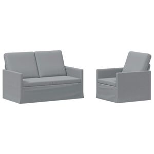 vidaXL Sada pohoviek 2 pcs Svetlosiv&aacute; L&aacute;tka