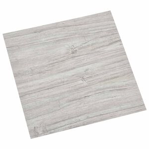 vidaXL Samo-lepiace podlahov&eacute; dosky Svetlo &scaron;ed&aacute; a biela 30,5 x 30,5 cm