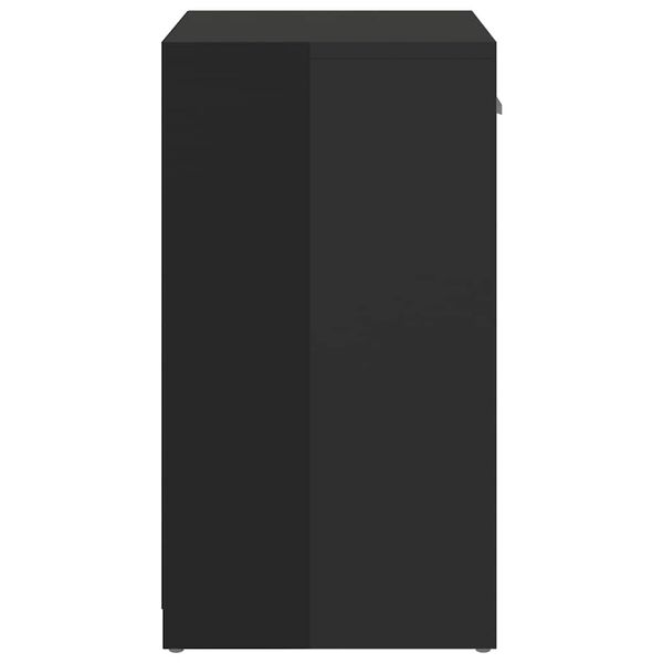 vidaXL Lavica na top&aacute;nky leskl&aacute; čierna 94,5x31x57 cm kompozitn&eacute; drevo