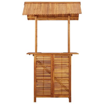 vidaXL Vonkajší barový stôl 113x106x217 cm masívne akáciové drevo
