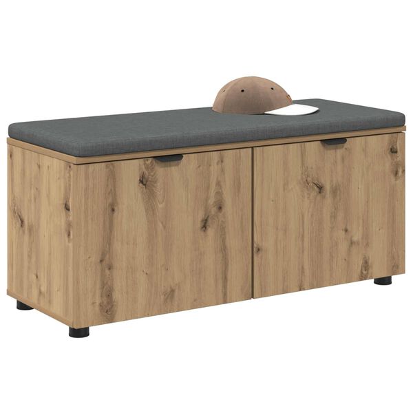 vidaXL Predsieňov&aacute; lavica s vank&uacute;&scaron;om Remeseln&yacute; dub 100 x 38 x 46 cm