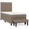 vidaXL Posteľn&yacute; r&aacute;m boxspring s matracom sivohned&yacute; 90x190 cm l&aacute;tka