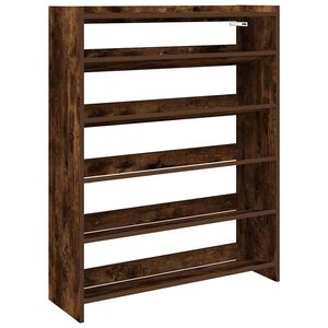 vidaXL Reg&aacute;l na top&aacute;nky dymov&yacute; dub 80x25x100 cm kompozitn&eacute; drevo
