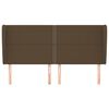 vidaXL Čelo postele so z&aacute;hybmi tmavohned&eacute; 203x23x118/128 cm l&aacute;tka