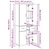 vidaXL Highboard Remeseln&yacute; dub 69,5 x 34 x 180 cm Kompozitn&eacute; drevo