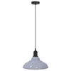 VidaXL Závesná lampa výškovo nastaviteľná E27 lesk šedá Ø 31 cm kov