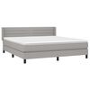 vidaXL Boxspring posteľ s matracom svetlosiv&aacute; 100x200 cm l&aacute;tka