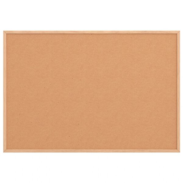 vidaXL Korková tabuľa s rámom z masívneho borovicového dreva 80x55 cm