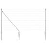 vidaXL Plot s podperou Strieborná 1 x 10 m Oceľ