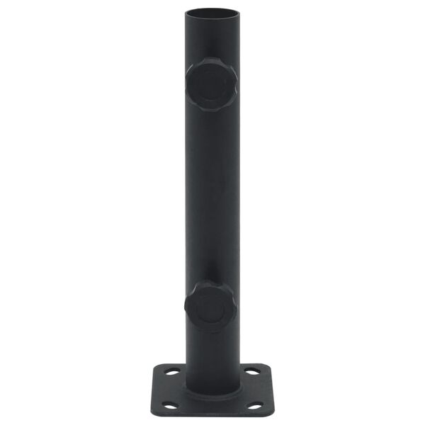 vidaXL Podstavec na slnečník pre tyč Ø32/34/38 mm matná čierna oceľ