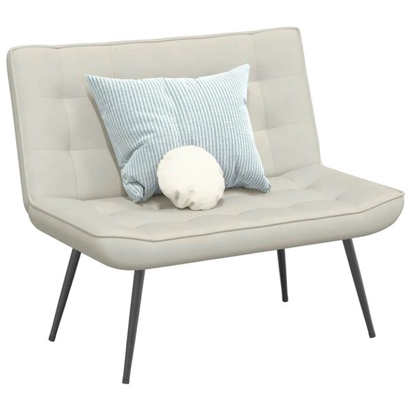 vidaXL Lavička kr&eacute;mov&aacute; 110x74x84 cm zamat