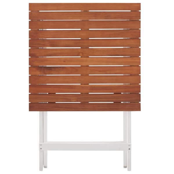 vidaXL 3-dielna bistro s&uacute;prava tmavohned&aacute; a biela ak&aacute;ciov&yacute; mas&iacute;v