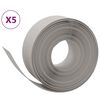 vidaXL Z&aacute;hradn&eacute; obruby 5 ks siv&eacute; 10 m 20 cm polyetyl&eacute;n